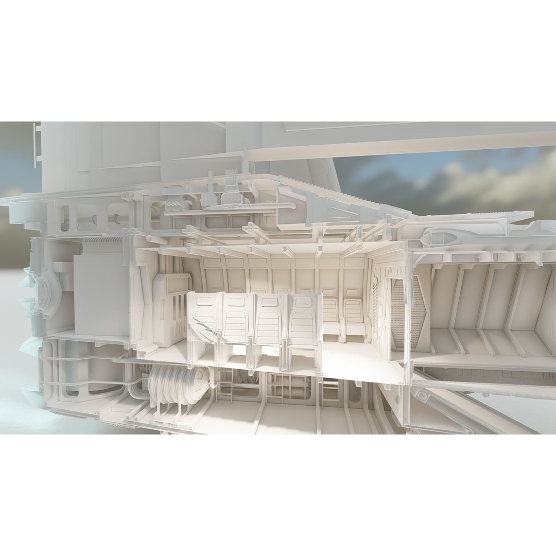 Star Wars Lambda T4A Class Shuttle 3D Model – Detailed Interior, FBX, Lumion Ready - View 66