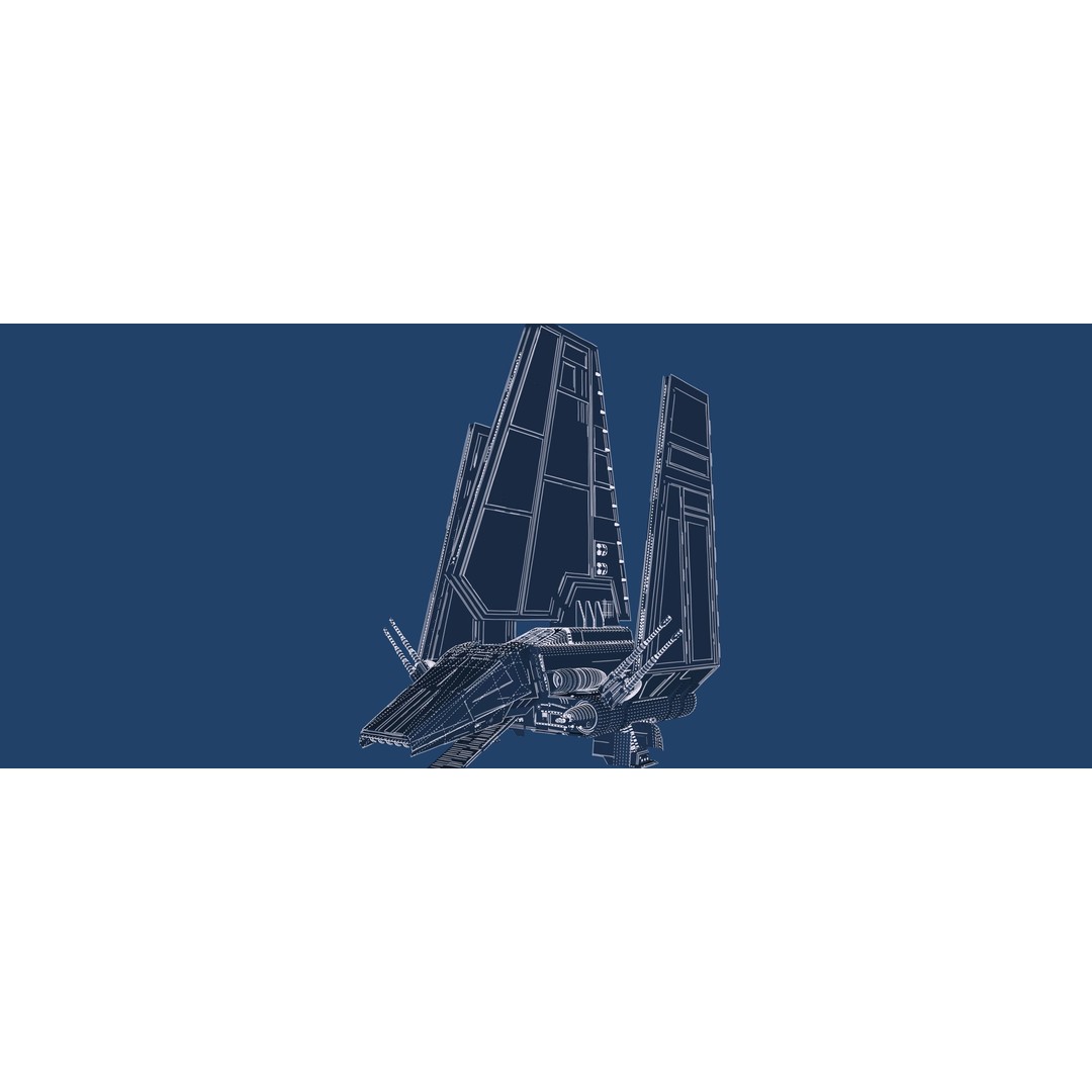 Star Wars Lambda T4A Class Shuttle 3D Model – Detailed Interior, FBX, Lumion Ready - View 67