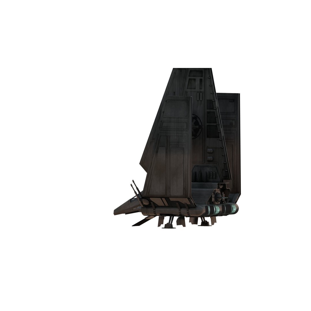 Star Wars Lambda T4A Class Shuttle 3D Model – Detailed Interior, FBX, Lumion Ready - View 9