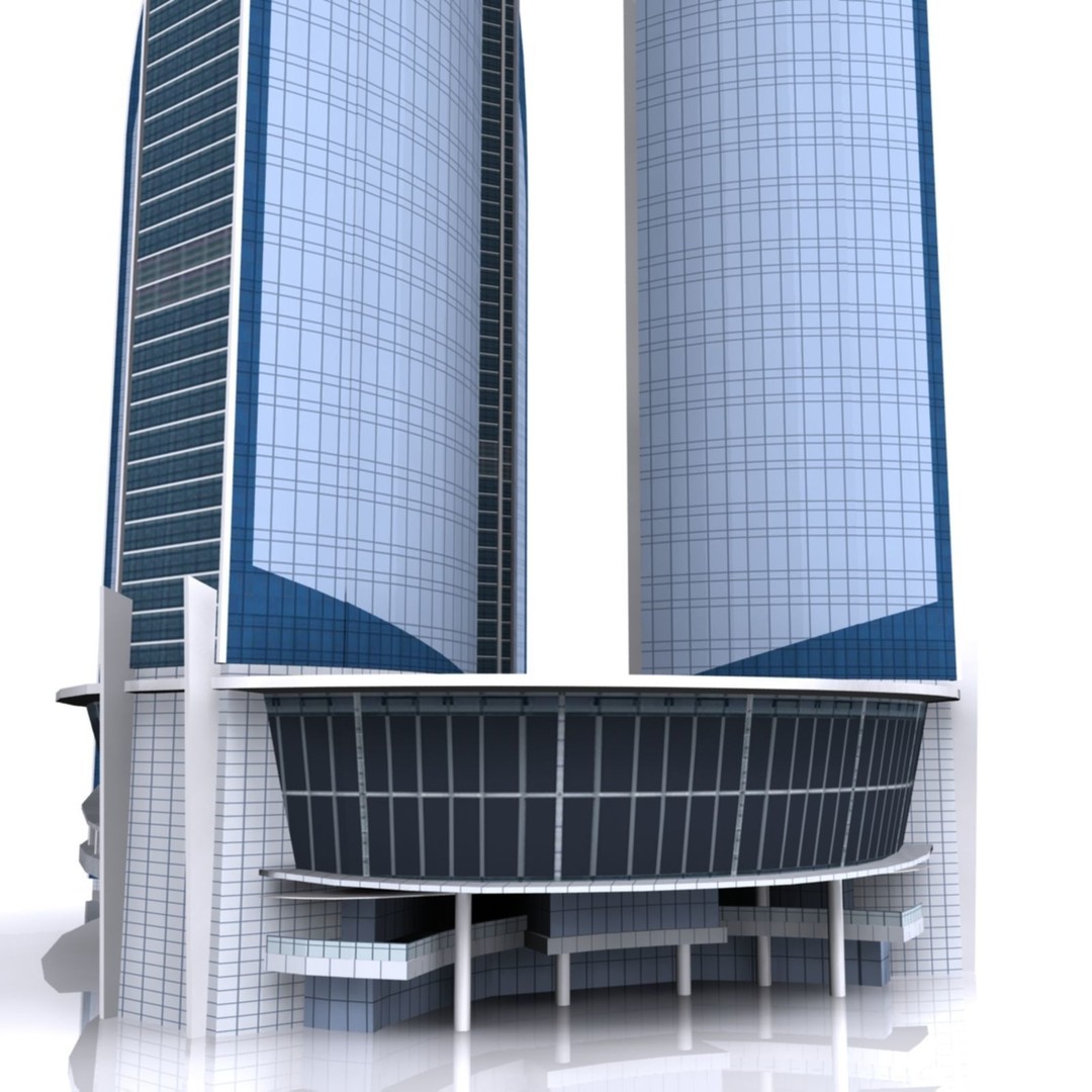 Etihad Tower 3D Model – Low Poly Landmark Asset, FBX & OBJ - View 16