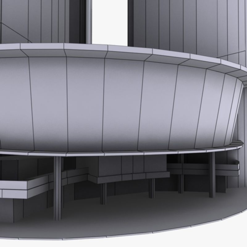 Etihad Tower 3D Model – Low Poly Landmark Asset, FBX & OBJ - View 19