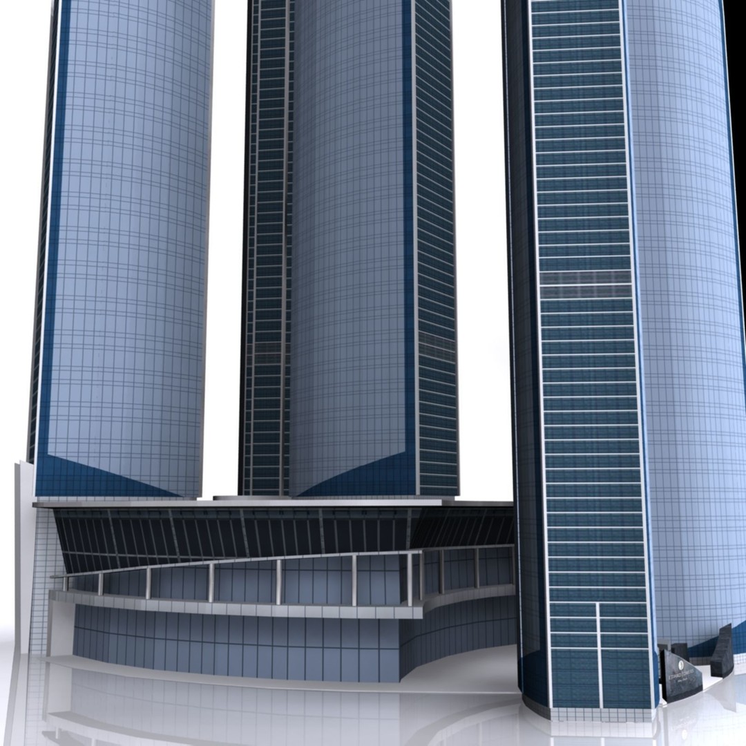 Etihad Tower 3D Model – Low Poly Landmark Asset, FBX & OBJ - View 8