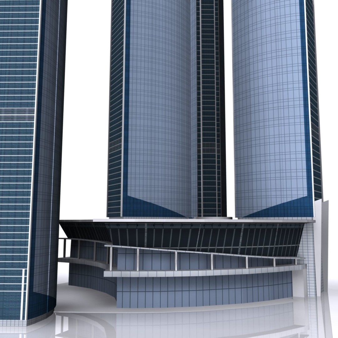 Etihad Tower 3D Model – Low Poly Landmark Asset, FBX & OBJ - View 9