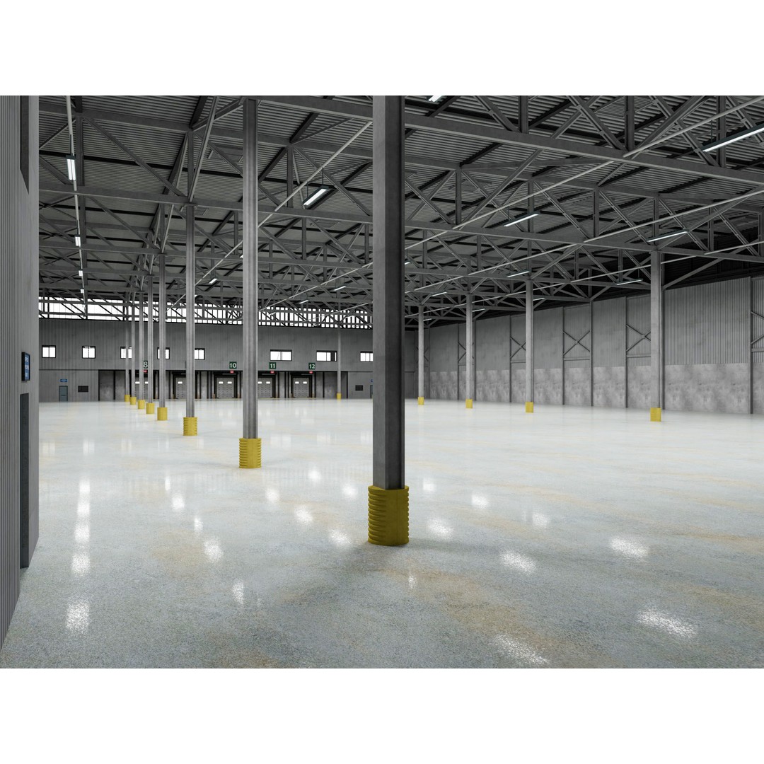 Warehouse Logistic 3D Model – Industrial Depot, Cinema4D R25, FBX - View 10
