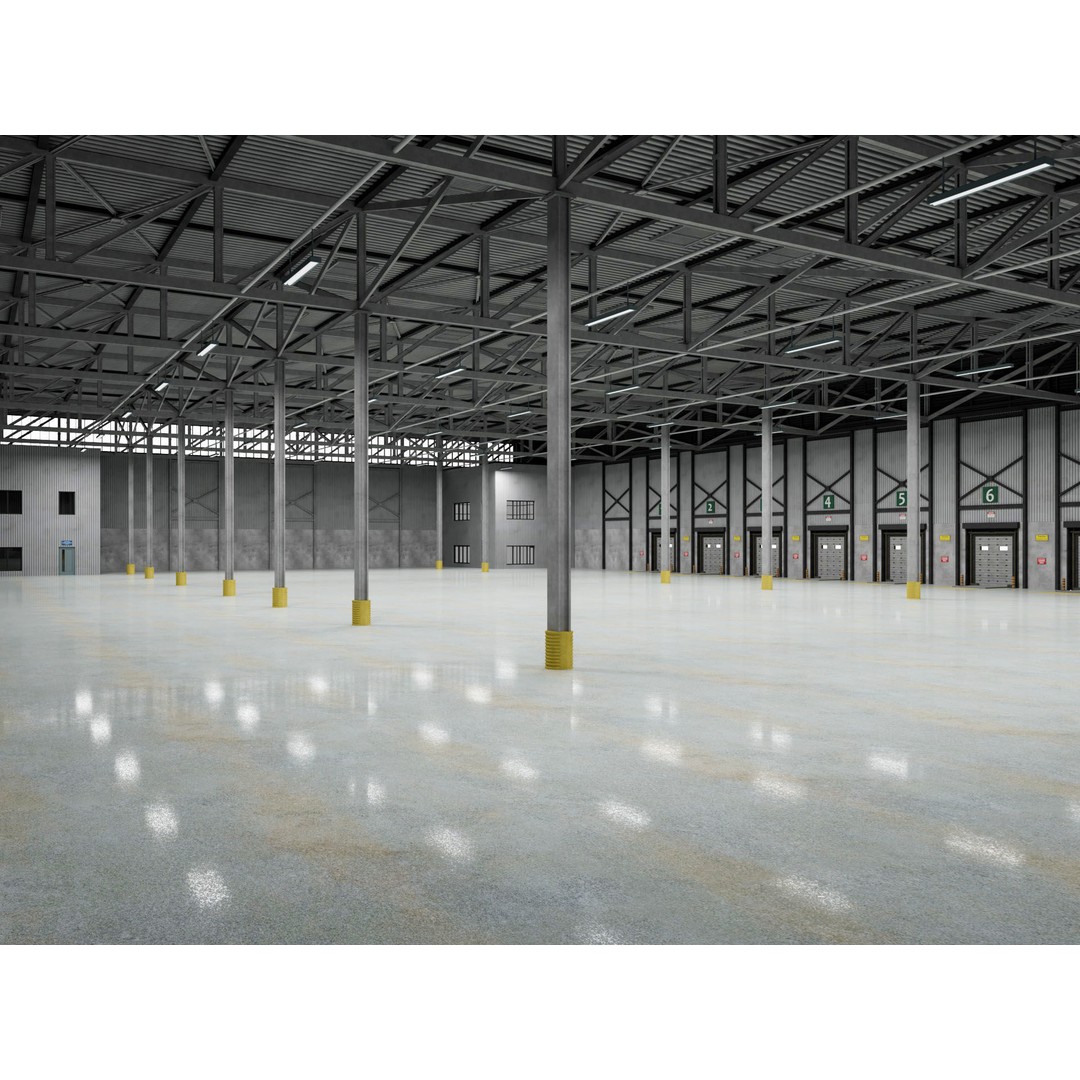 Warehouse Logistic 3D Model – Industrial Depot, Cinema4D R25, FBX - View 11