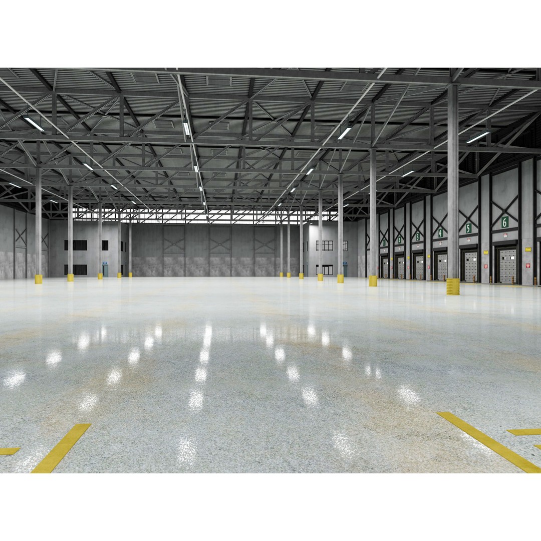 Warehouse Logistic 3D Model – Industrial Depot, Cinema4D R25, FBX - View 12