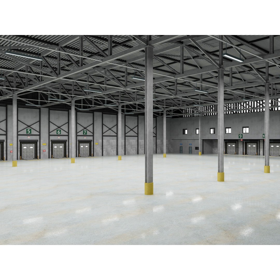 Warehouse Logistic 3D Model – Industrial Depot, Cinema4D R25, FBX - View 14