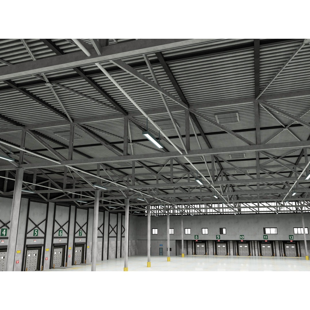 Warehouse Logistic 3D Model – Industrial Depot, Cinema4D R25, FBX - View 16