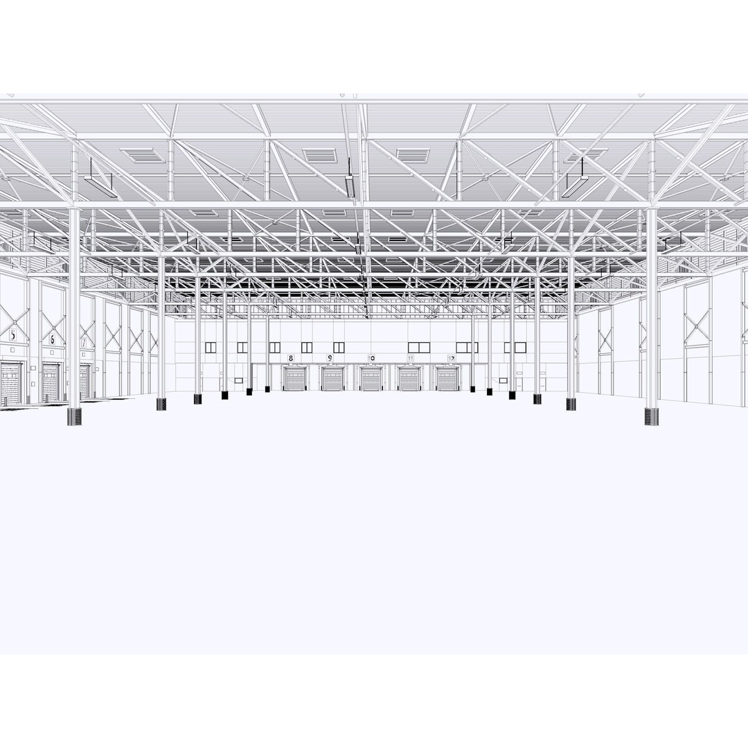 Warehouse Logistic 3D Model – Industrial Depot, Cinema4D R25, FBX - View 19