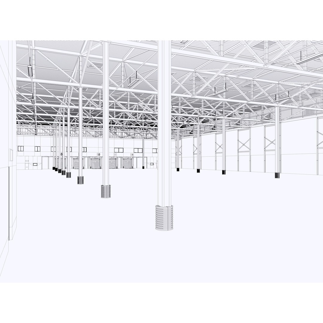 Warehouse Logistic 3D Model – Industrial Depot, Cinema4D R25, FBX - View 20