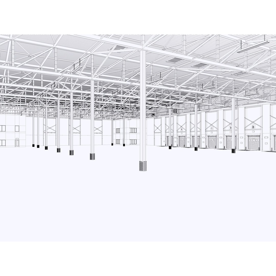 Warehouse Logistic 3D Model – Industrial Depot, Cinema4D R25, FBX - View 21