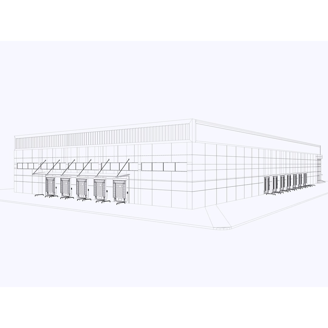 Warehouse Logistic 3D Model – Industrial Depot, Cinema4D R25, FBX - View 22