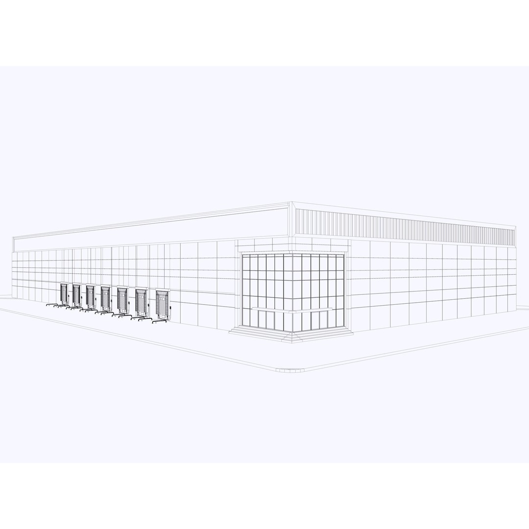 Warehouse Logistic 3D Model – Industrial Depot, Cinema4D R25, FBX - View 24