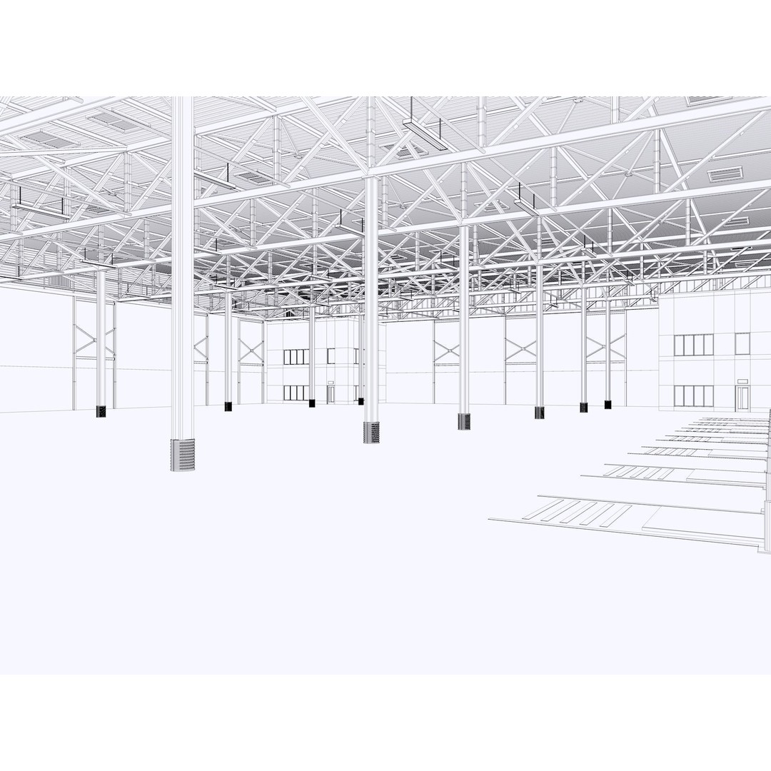 Warehouse Logistic 3D Model – Industrial Depot, Cinema4D R25, FBX - View 25