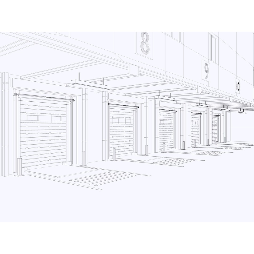 Warehouse Logistic 3D Model – Industrial Depot, Cinema4D R25, FBX - View 29