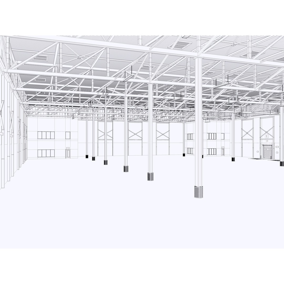 Warehouse Logistic 3D Model – Industrial Depot, Cinema4D R25, FBX - View 31