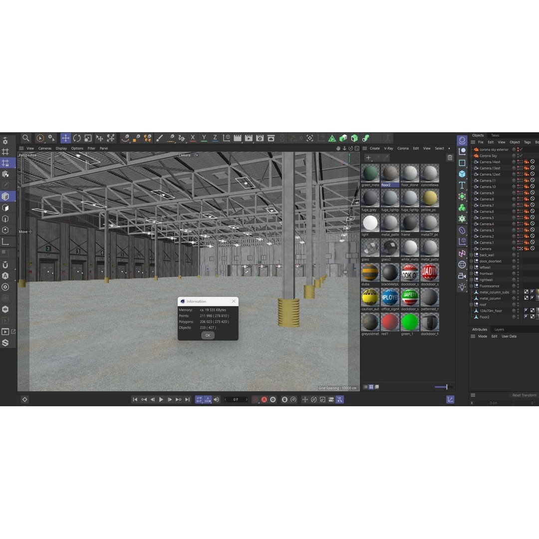 Warehouse Logistic 3D Model – Industrial Depot, Cinema4D R25, FBX - View 33