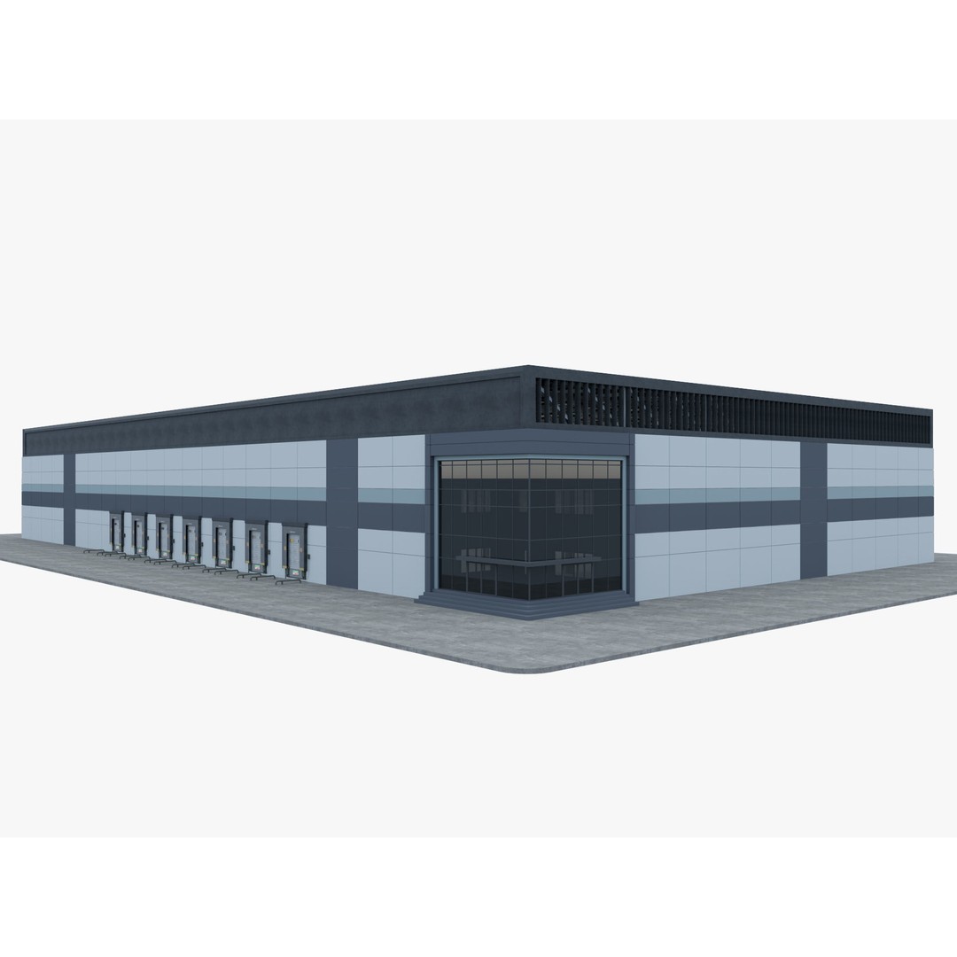 Warehouse Logistic 3D Model – Industrial Depot, Cinema4D R25, FBX - View 5