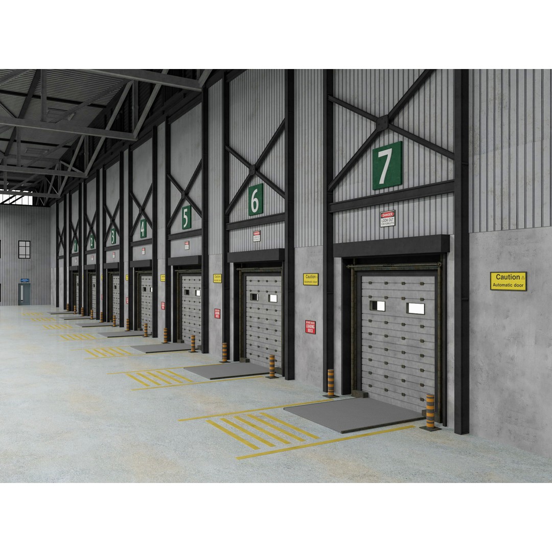 Warehouse Logistic 3D Model – Industrial Depot, Cinema4D R25, FBX - View 7