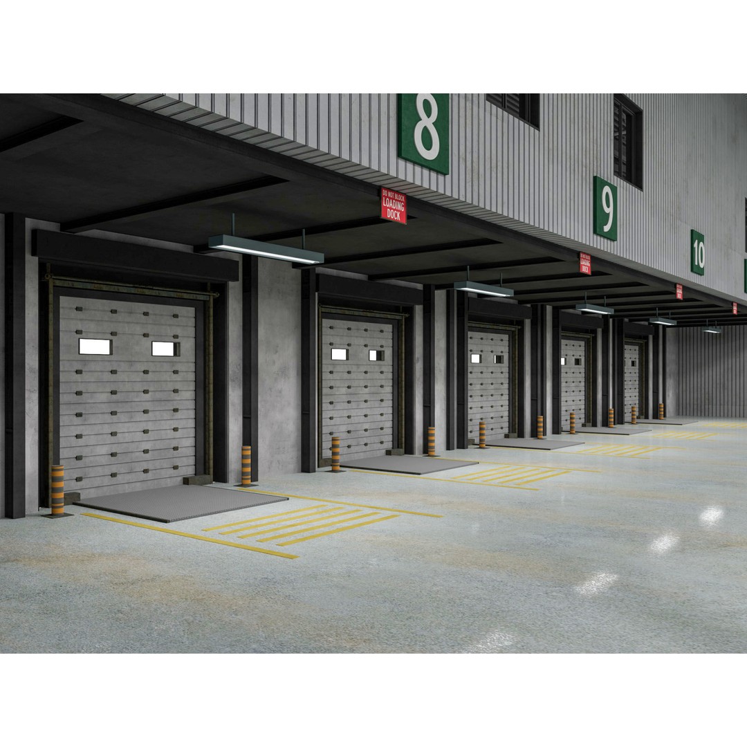 Warehouse Logistic 3D Model – Industrial Depot, Cinema4D R25, FBX - View 8
