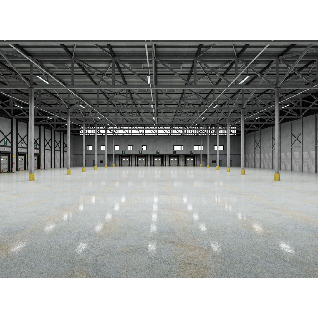Warehouse Logistic 3D Model – Industrial Depot, Cinema4D R25, FBX - View 9