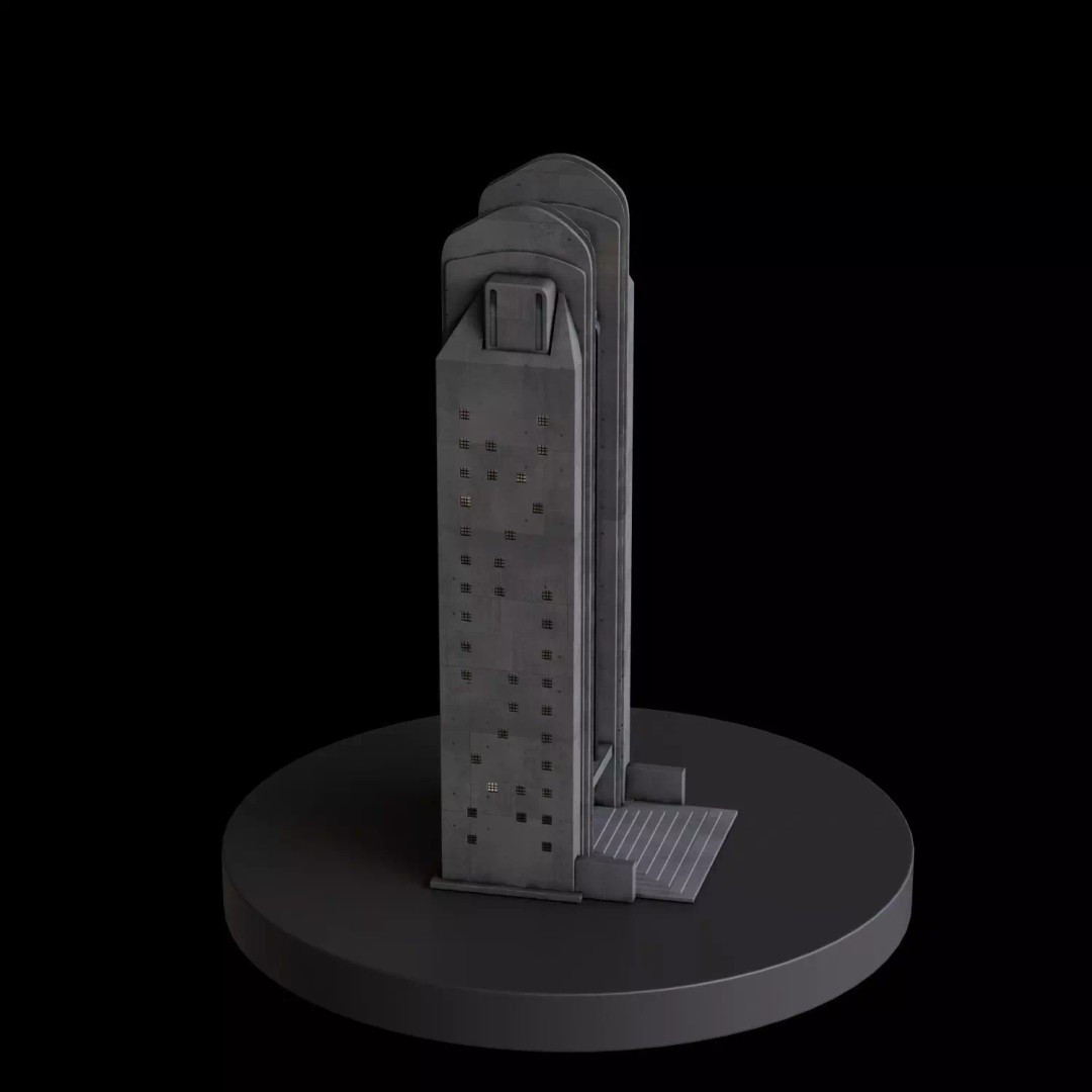 Art Deco City 3D Model – Medium to Low-Poly Cityscape, Blender & FBX - View 15