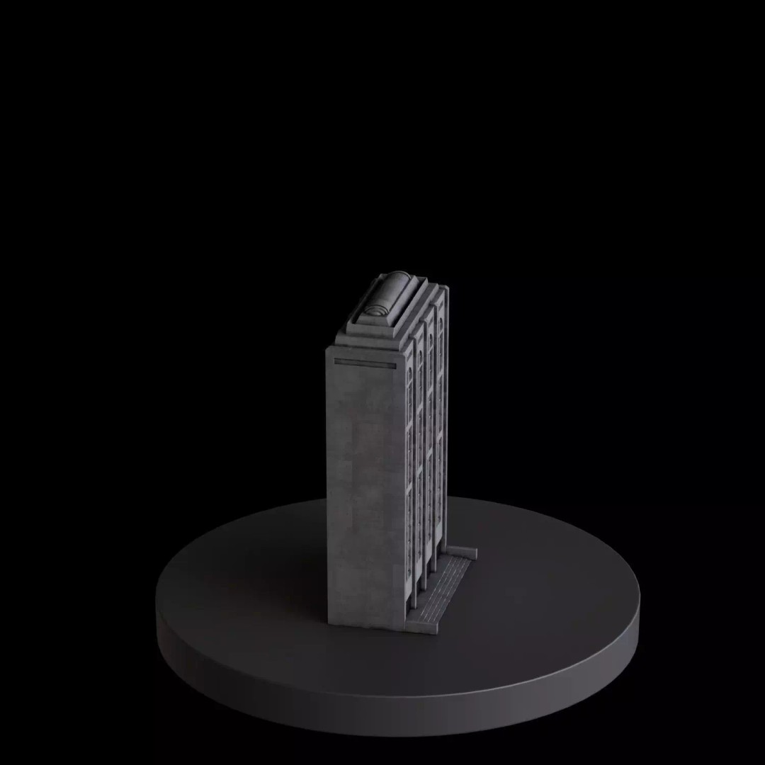 Art Deco City 3D Model – Medium to Low-Poly Cityscape, Blender & FBX - View 21