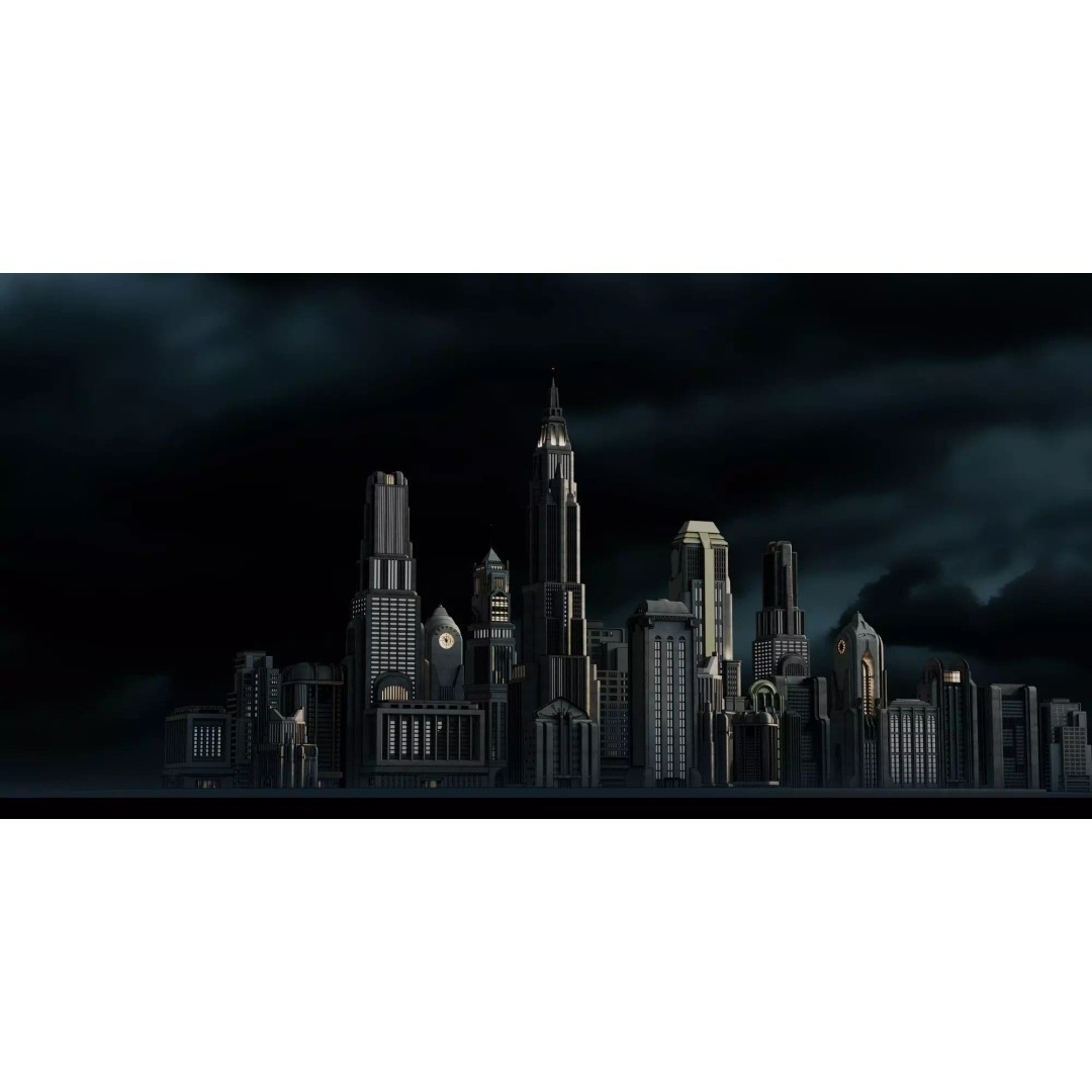 Art Deco City 3D Model – Medium to Low-Poly Cityscape, Blender & FBX - View 4