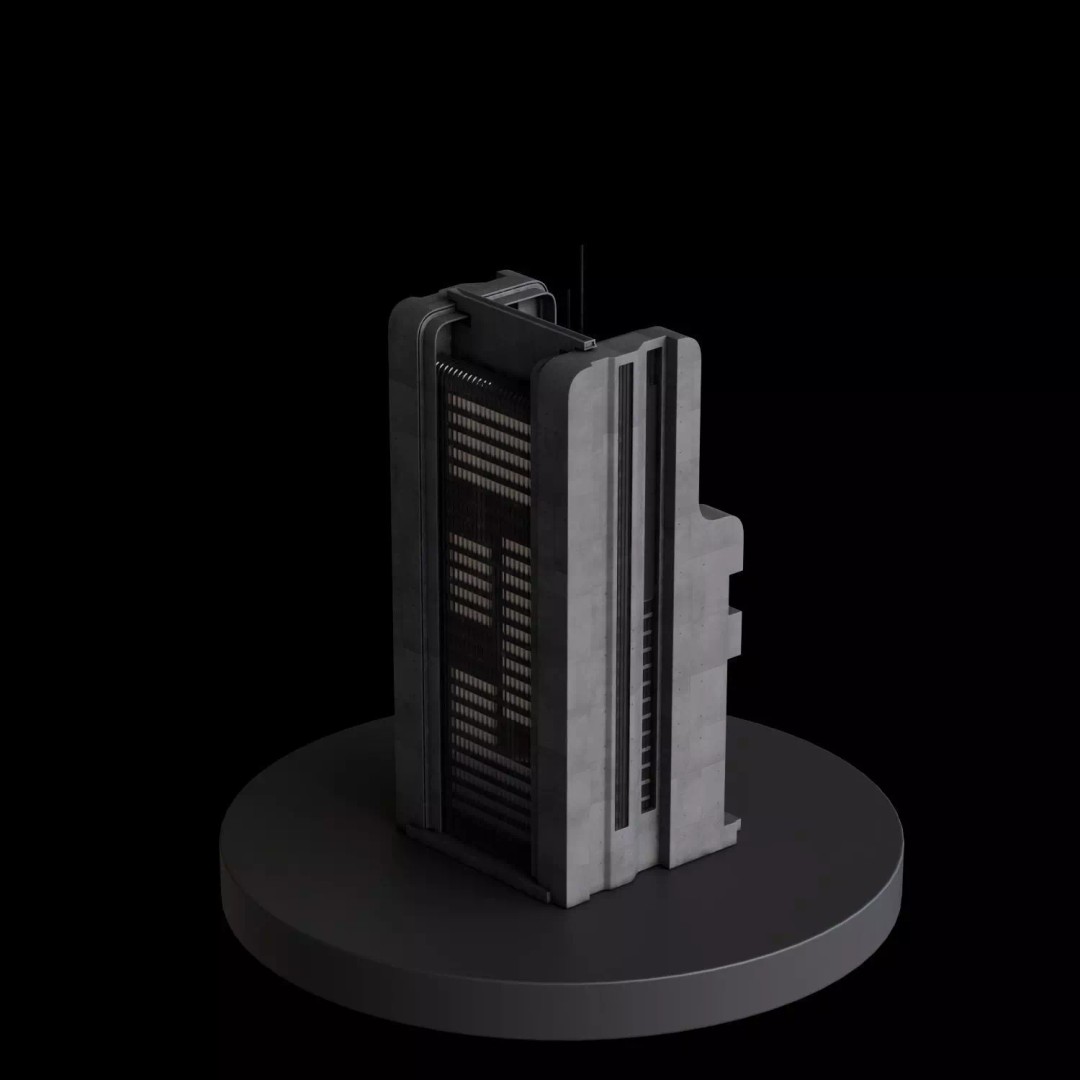 Art Deco City 3D Model – Medium to Low-Poly Cityscape, Blender & FBX - View 40