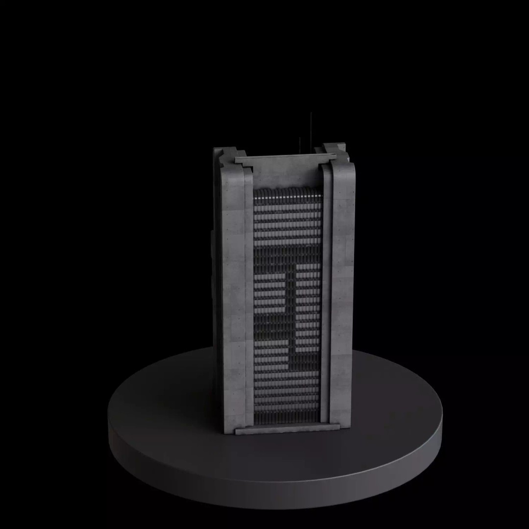 Art Deco City 3D Model – Medium to Low-Poly Cityscape, Blender & FBX - View 41