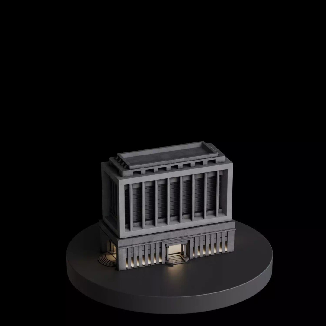 Art Deco City 3D Model – Medium to Low-Poly Cityscape, Blender & FBX - View 50
