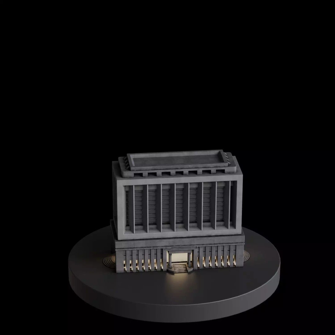 Art Deco City 3D Model – Medium to Low-Poly Cityscape, Blender & FBX - View 53