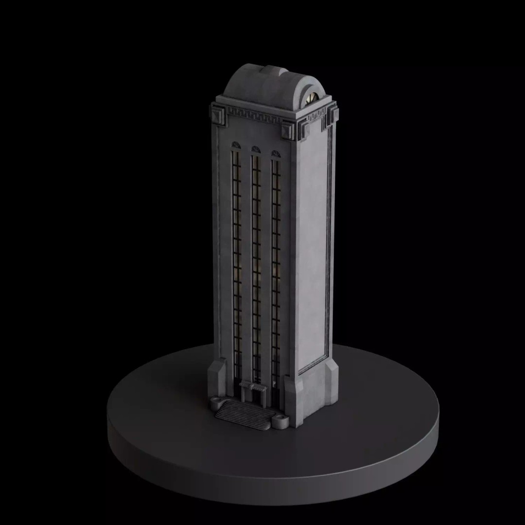 Art Deco City 3D Model – Medium to Low-Poly Cityscape, Blender & FBX - View 55