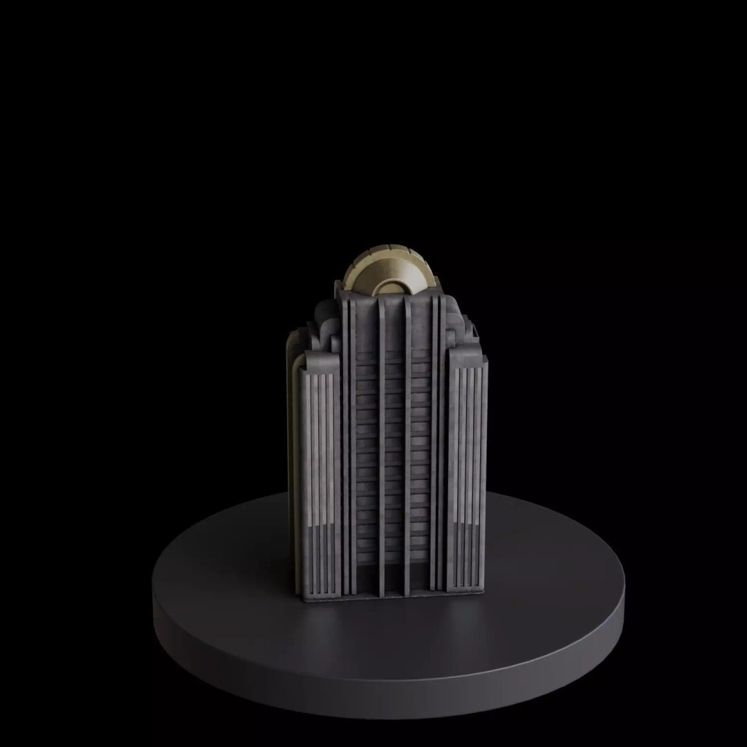 Art Deco City 3D Model – Medium to Low-Poly Cityscape, Blender & FBX - View 65