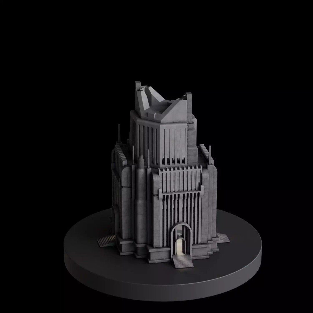 Art Deco City 3D Model – Medium to Low-Poly Cityscape, Blender & FBX - View 67