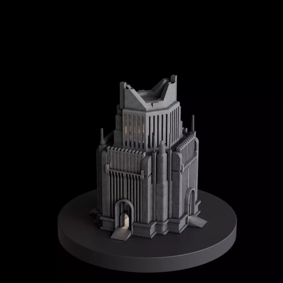 Art Deco City 3D Model – Medium to Low-Poly Cityscape, Blender & FBX - View 68