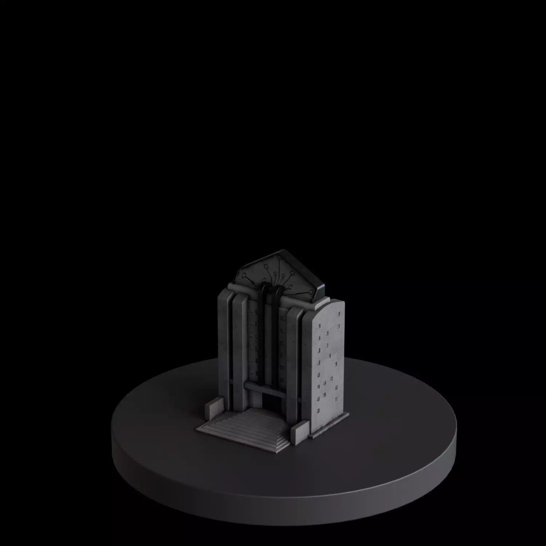 Art Deco City 3D Model – Medium to Low-Poly Cityscape, Blender & FBX - View 7