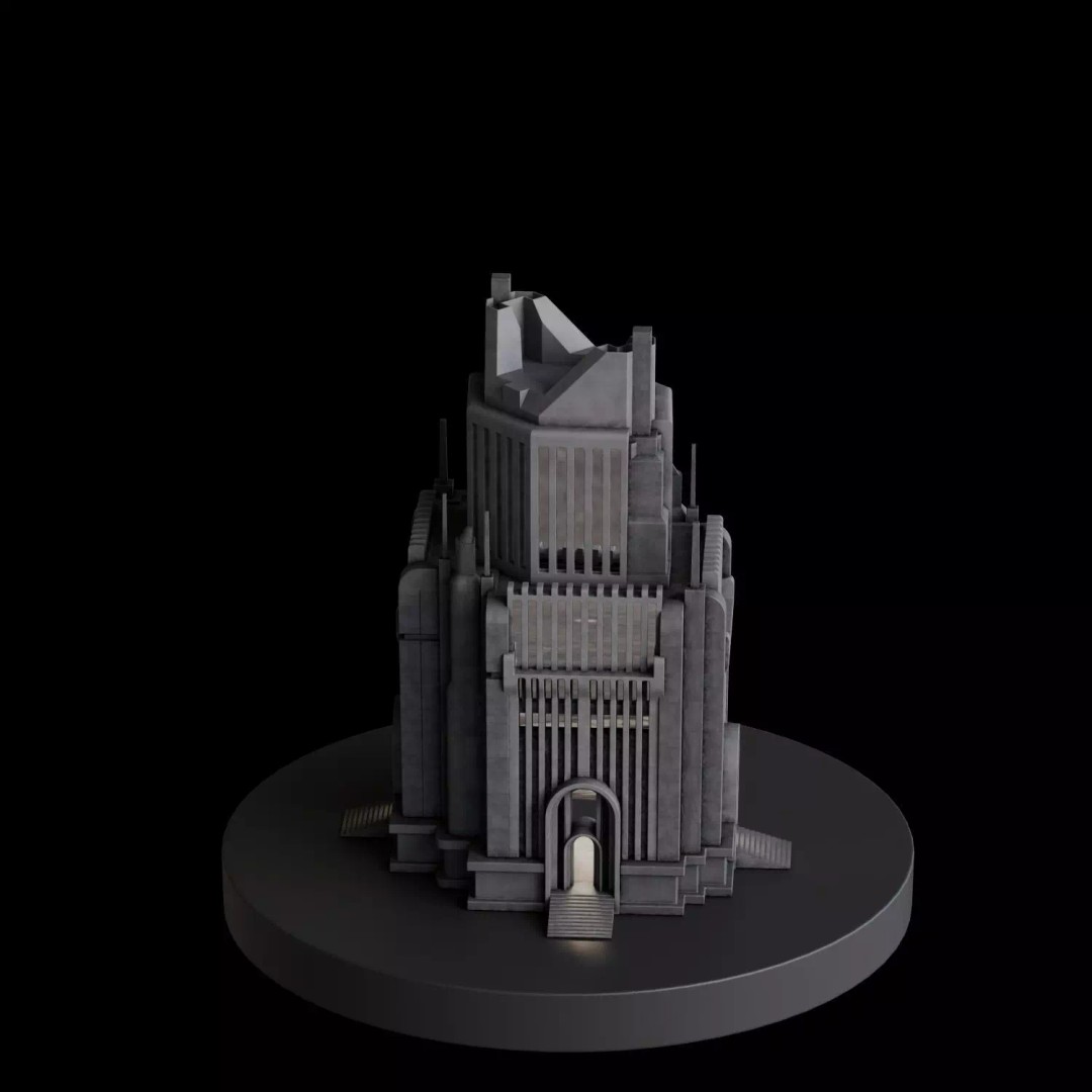 Art Deco City 3D Model – Medium to Low-Poly Cityscape, Blender & FBX - View 70