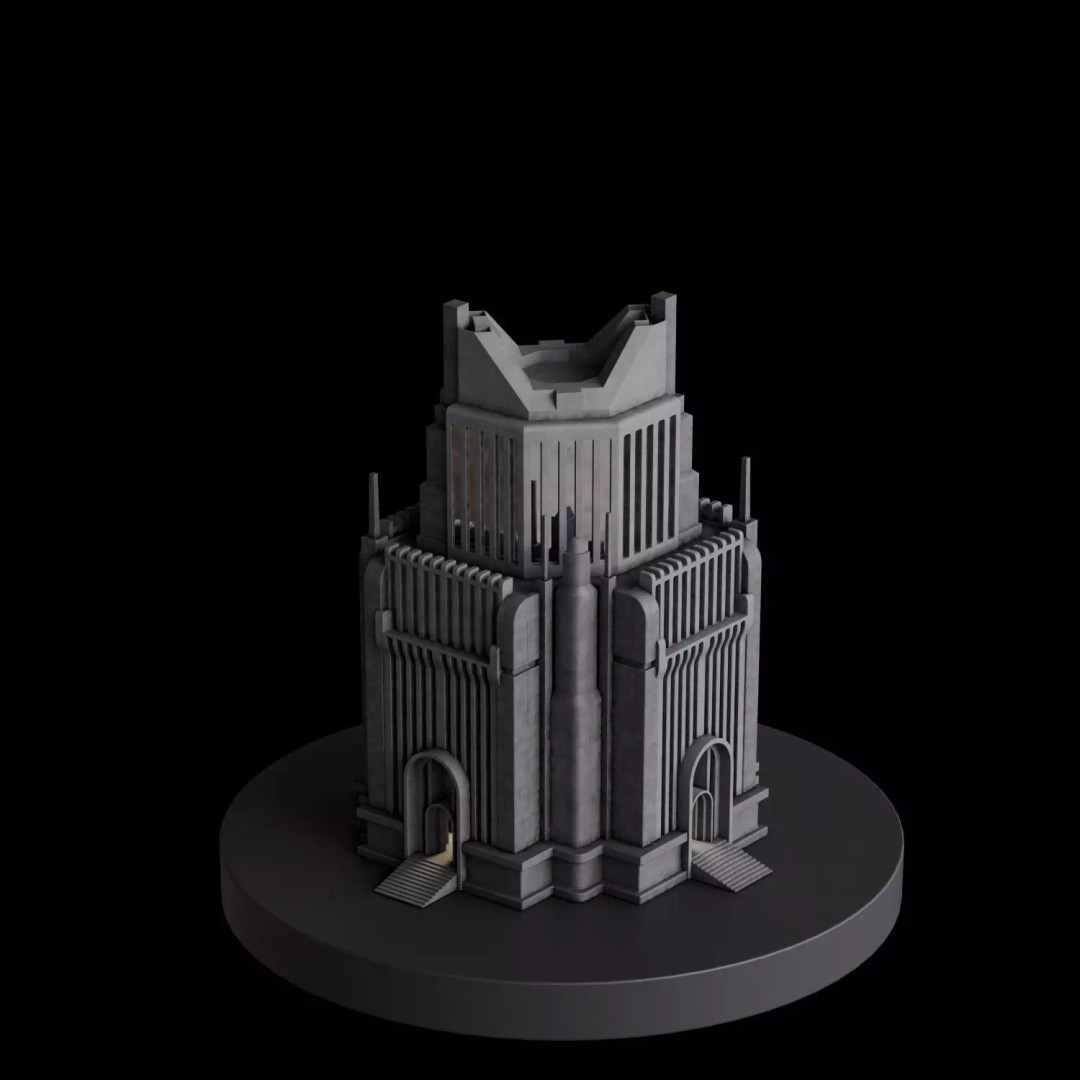 Art Deco City 3D Model – Medium to Low-Poly Cityscape, Blender & FBX - View 71