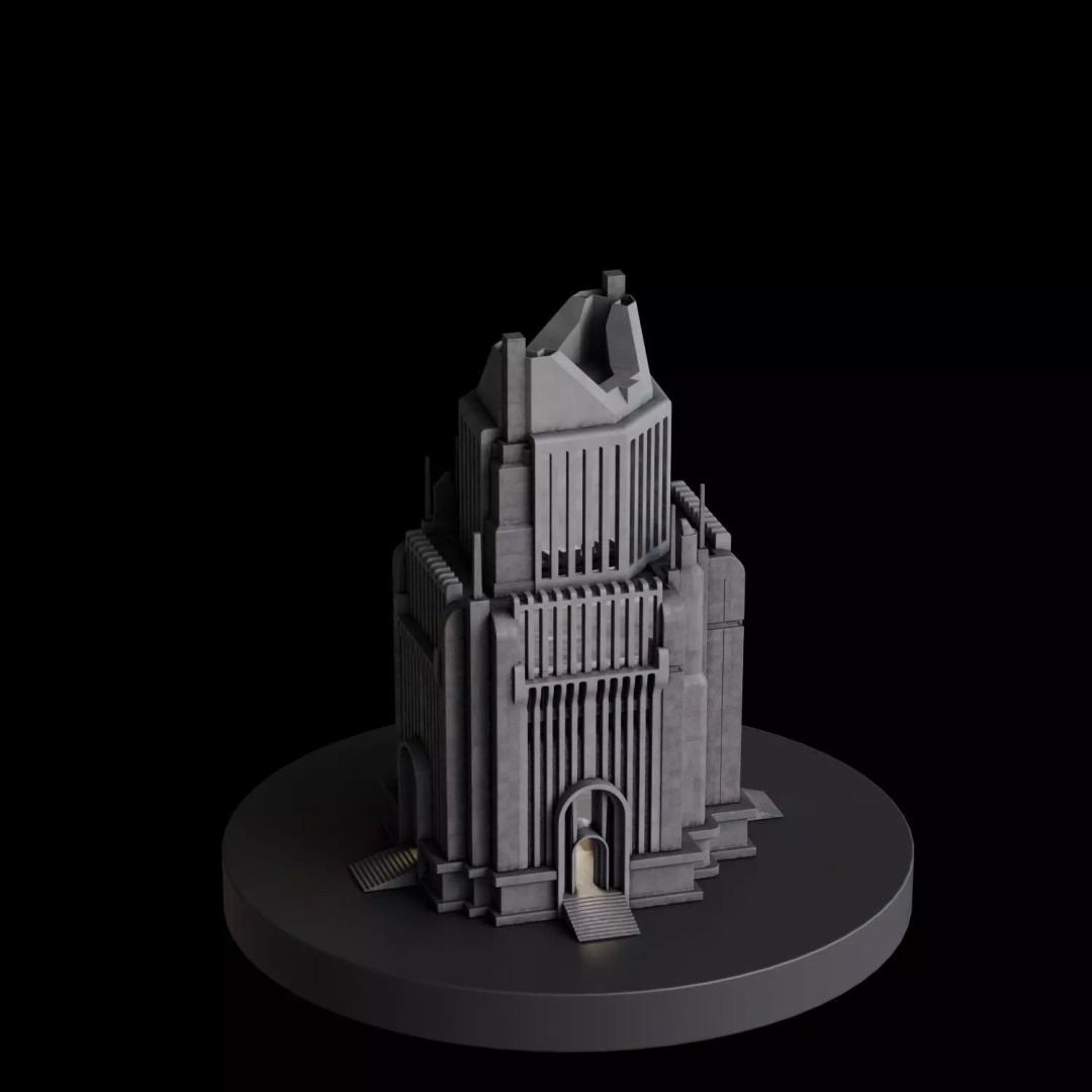 Art Deco City 3D Model – Medium to Low-Poly Cityscape, Blender & FBX - View 72