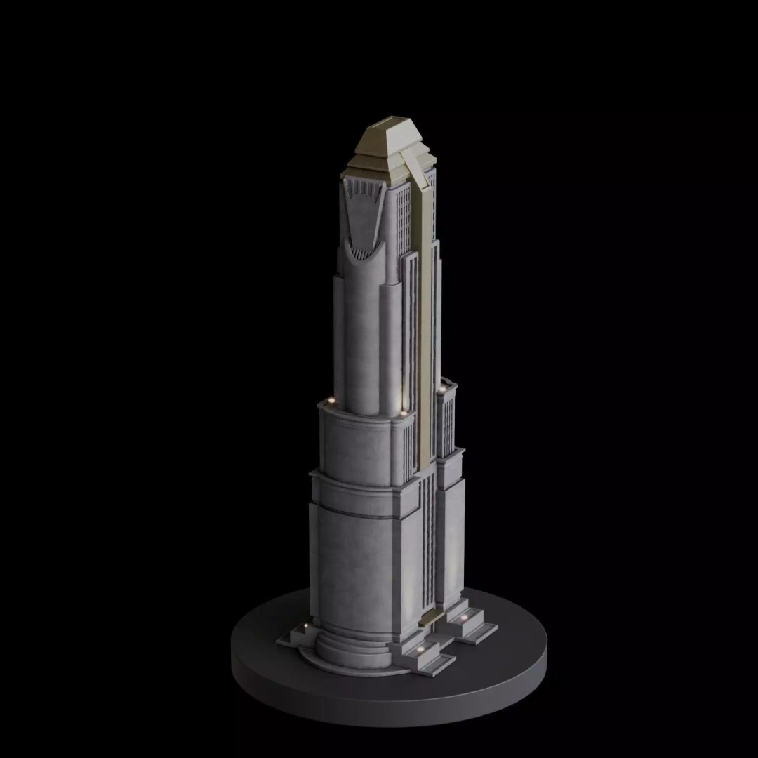 Art Deco City 3D Model – Medium to Low-Poly Cityscape, Blender & FBX - View 78