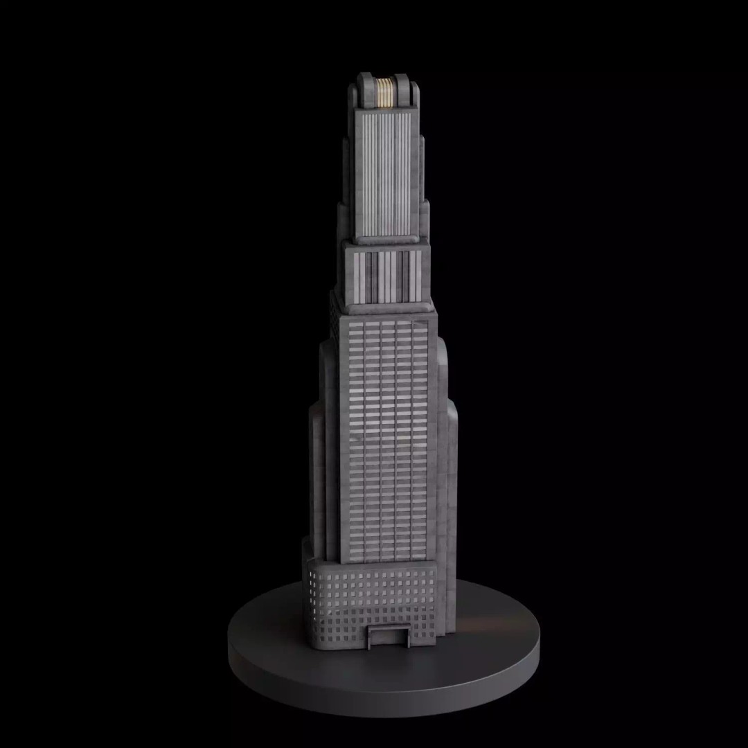Art Deco City 3D Model – Medium to Low-Poly Cityscape, Blender & FBX - View 83