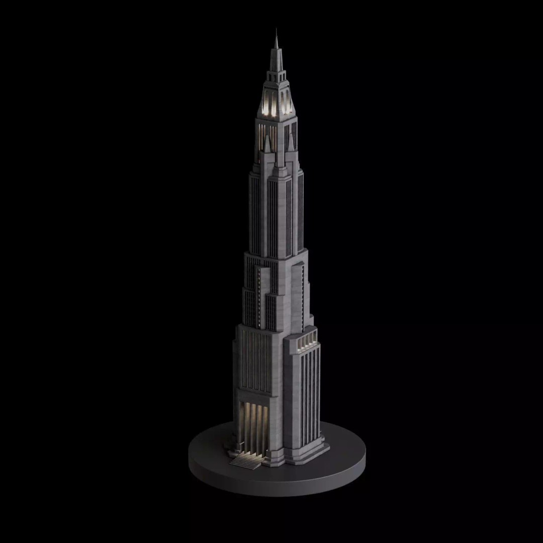 Art Deco City 3D Model – Medium to Low-Poly Cityscape, Blender & FBX - View 85