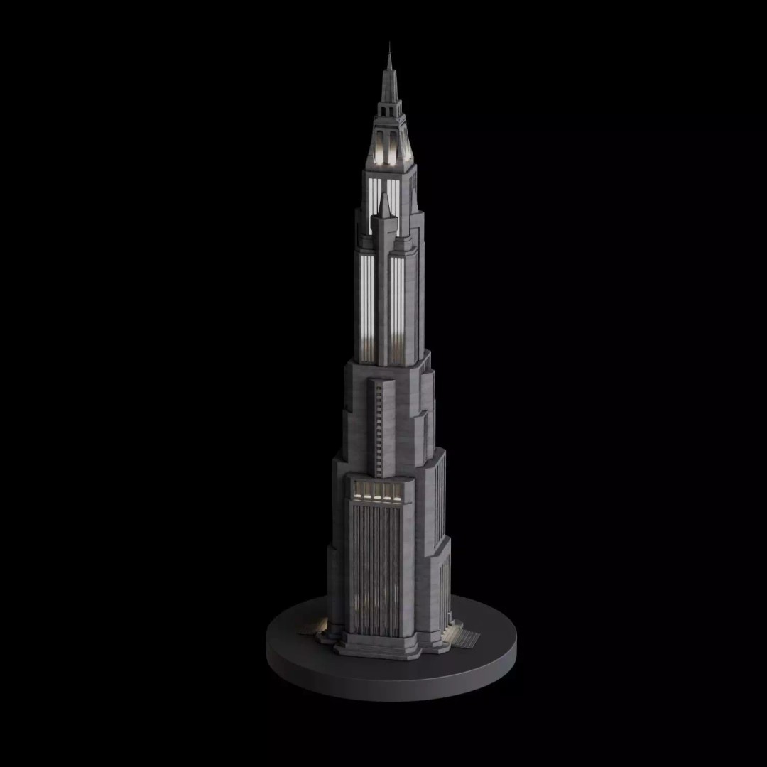 Art Deco City 3D Model – Medium to Low-Poly Cityscape, Blender & FBX - View 87