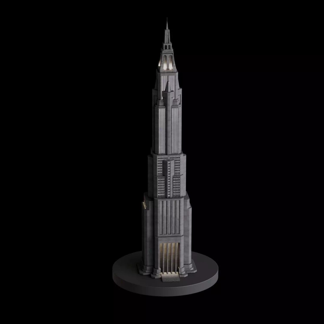 Art Deco City 3D Model – Medium to Low-Poly Cityscape, Blender & FBX - View 89