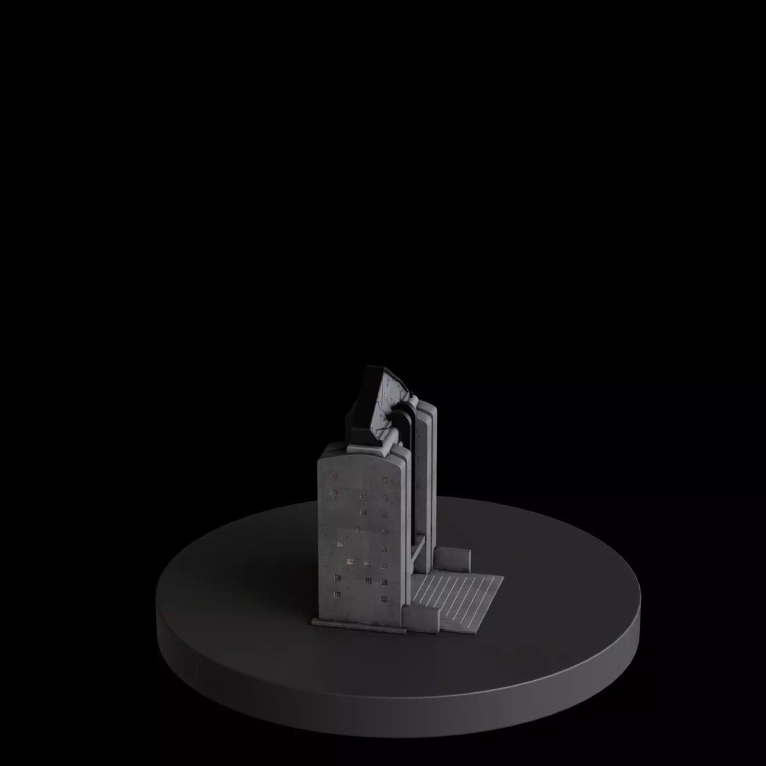 Art Deco City 3D Model – Medium to Low-Poly Cityscape, Blender & FBX - View 9