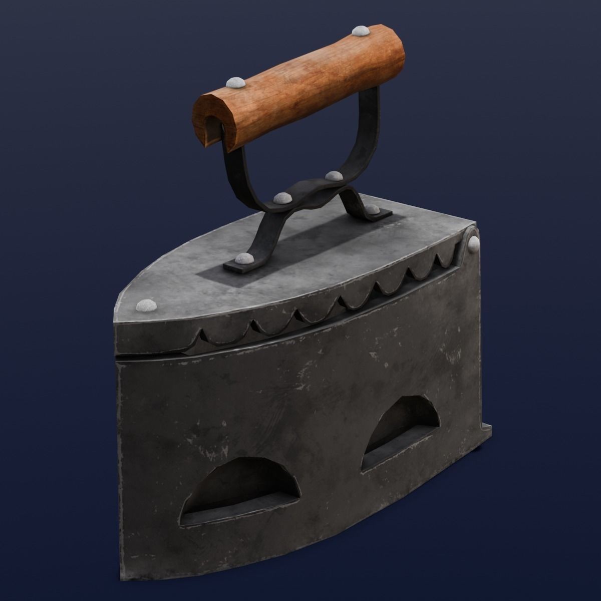 Iron Box - Low-Poly Game-Ready 3D Model - View 10