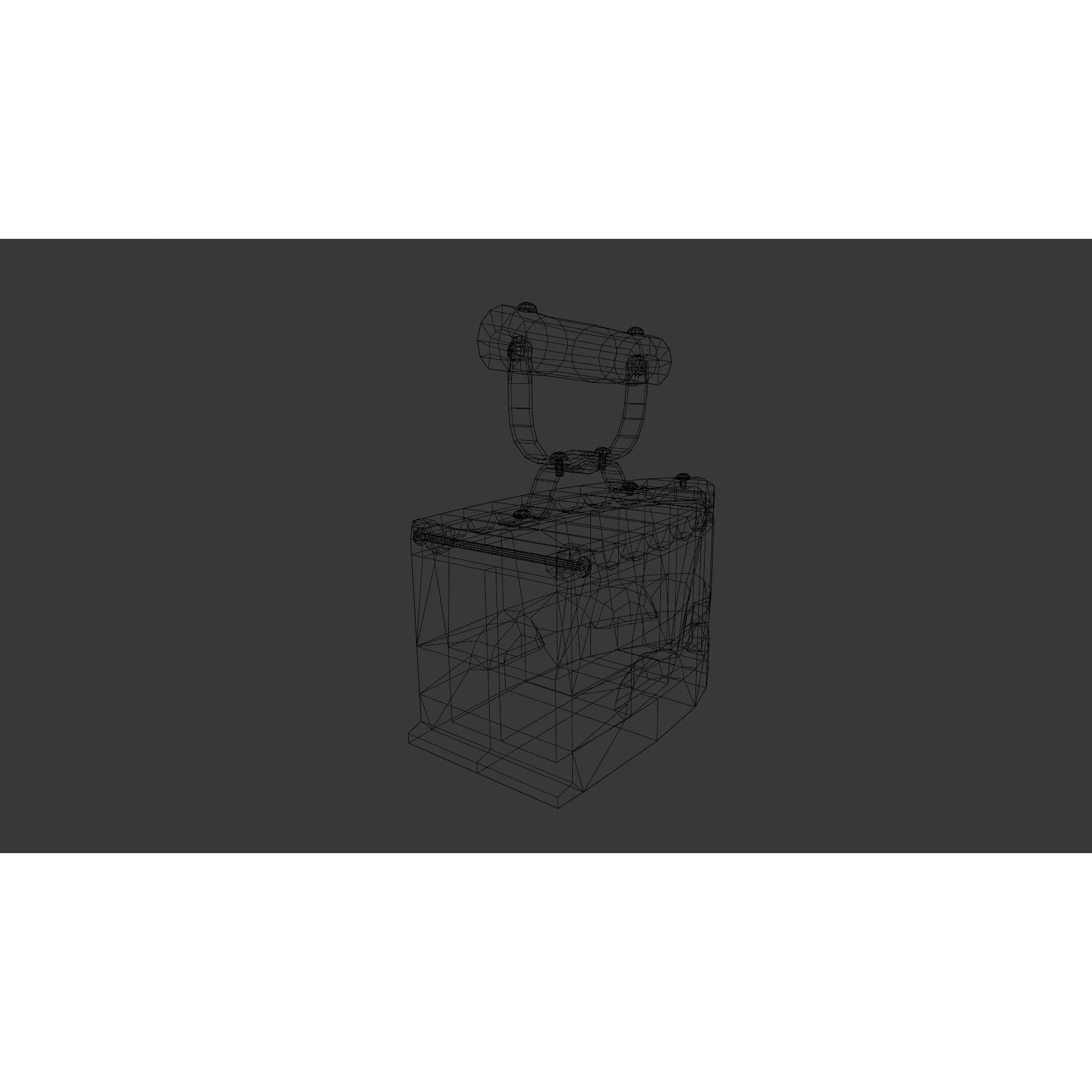 Iron Box - Low-Poly Game-Ready 3D Model - View 12