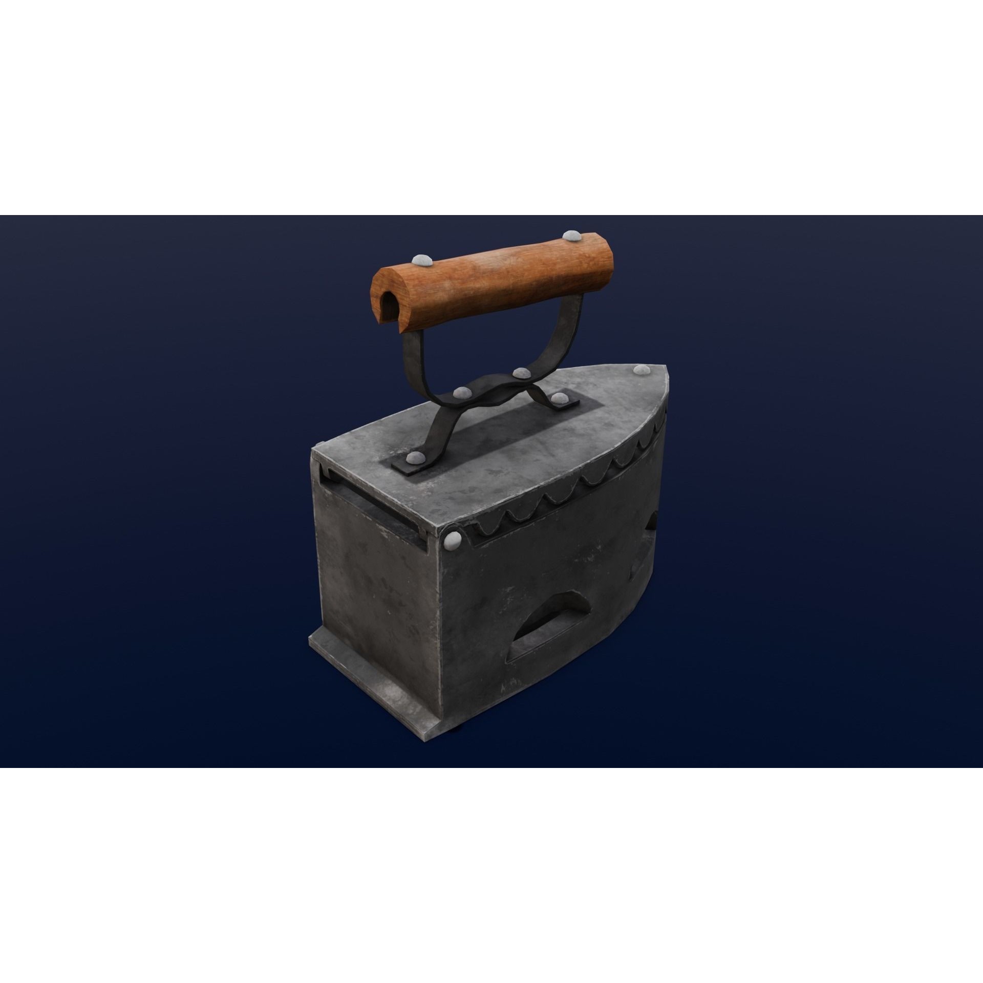 Iron Box - Low-Poly Game-Ready 3D Model - View 14