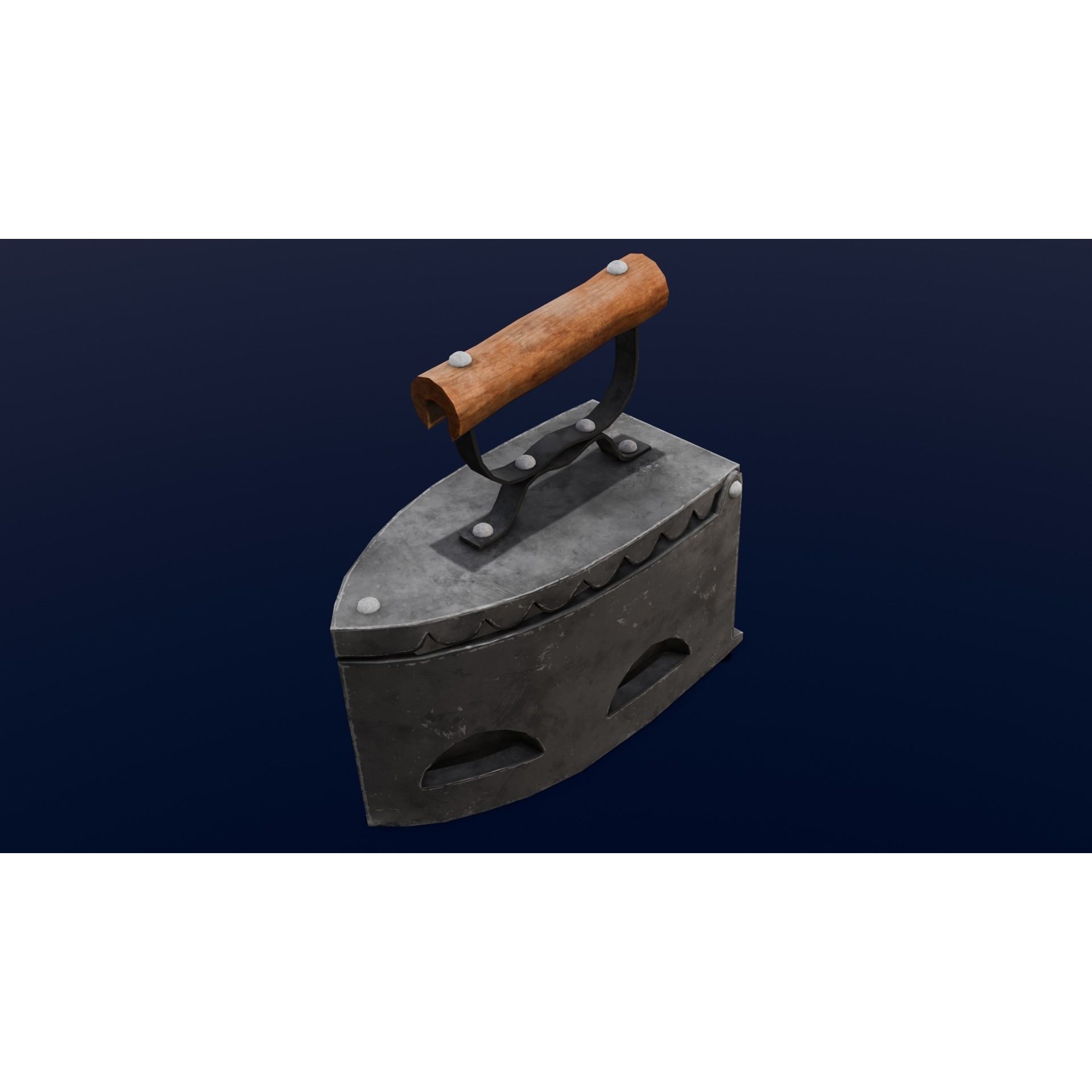 Iron Box - Low-Poly Game-Ready 3D Model - View 15